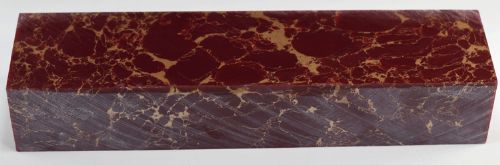 Red With Gold Matrix Tru-Stone Block - 1.1